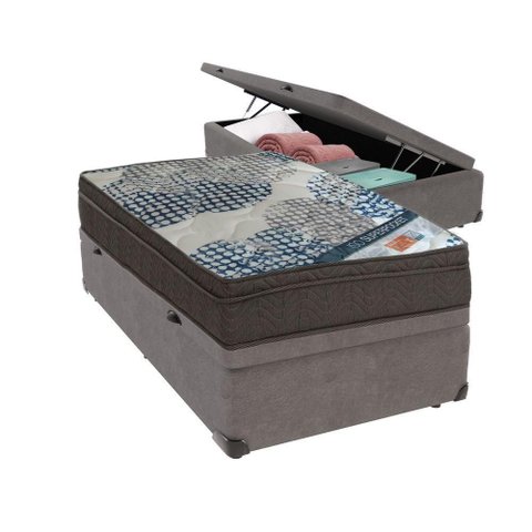 Cama Box Baú Ortobom Isosuperpocket Solteiro Molas D26 Ortobom