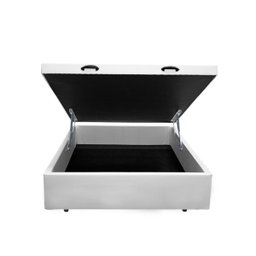 Base Box Baú Viúva Santo Box Sintético Branco 47x128x188 - 1
