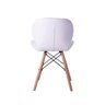 Kit 04 Cadeiras Estofada Jantar Charles Eames Eiffel Slim Wood Confort Branco - 5