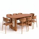 Ver imagem 3 de Conjunto de Jantar Mesa Oval Tali 210cm e 8 Cadeiras Ema CabeCasa MadeiraOriginals Marrom