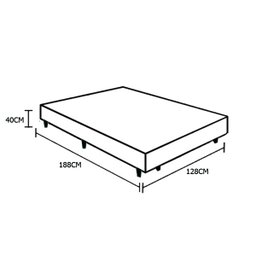 Base Box Viúva Santo Box Sintético Preto 40x128x188 - 3
