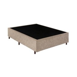 Base Box Viúva Santo Box Suede Bege 40x128x188 - 1 Base Box Viúva Santo Box Suede Bege 40x128x188 - 1