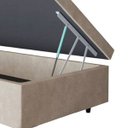 Ver imagem 2 de Base Box Baú Solteiro Santo Box Suede Bege 47x88x188