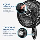 Ver imagem 6 de Ventilador de Coluna 40cm Turbo, Mondial, Preto/prata, 140w, 220v - Nvt-40c-8p-b