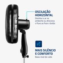Ver imagem 5 de Ventilador de Coluna 40cm Turbo, Mondial, Preto/prata, 140w, 220v - Nvt-40c-8p-b