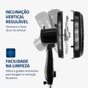 Ver imagem 4 de Ventilador de Coluna 40cm Turbo, Mondial, Preto/prata, 140w, 220v - Nvt-40c-8p-b