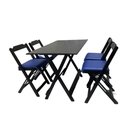 Ver imagem 1 de Conjunto Dobrável 120x70 com 4 Cadeiras Estofadas Azul