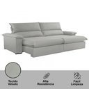 Ver imagem 4 de Sofá Filadélfia Veludo 2 Módulos 120cm B25cm Meu Sofá Online