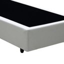 Ver imagem 3 de Base Box Solteiro Santo Box Sintético Branco 40x78x188