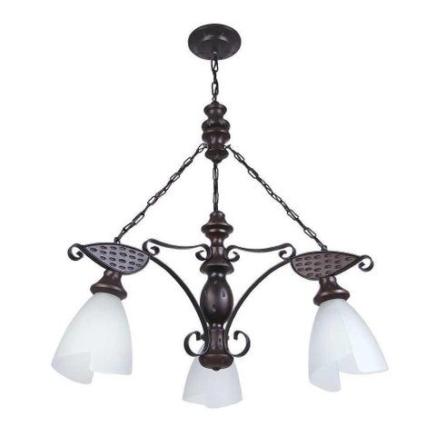 Lustre Rústico Envelhecido 3 Lâmpadas 503e