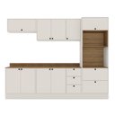 Ver imagem 2 de Cozinha Completa 270cm com Torre Quente Off White Branco Yescasa