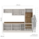 Ver imagem 3 de Cozinha Completa 270cm com Torre Quente Off White Branco Yescasa