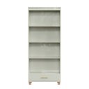 Ver imagem 2 de Estante para Livros Mdf Gaveta e Prateleiras Off White/gold C57