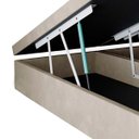 Ver imagem 2 de Base Box Baú Casal Bipartido Santo Box Suede Bege 47x138x188