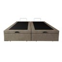 Ver imagem 3 de Base Box Baú Casal Bipartido Santo Box Suede Bege 47x138x188