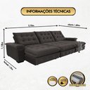 Ver imagem 2 de Sofá Coliseu Super Pillow 3,70m Marrom