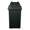 Ver imagem 1 de Cesto Lixeira Quadrado Com Tampa Vai-vem 100l:Preto