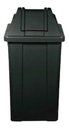 Ver imagem 1 de Cesto Lixeira Quadrado Com Tampa Vai-vem 100l:Preto