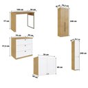 Ver imagem 6 de Guarda Roupa 158,9 Cm 6 Portas com Cômoda 3 Gavetas 100% Mdf Cor:savana com Branco