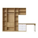 Ver imagem 4 de Guarda Roupa 158,9 Cm 6 Portas com Cômoda 3 Gavetas 100% Mdf Cor:savana com Branco