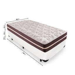 Cama Box Solteiro + Colchão de Molas - Anjos - Classic Superlastic 88x188x57cm:branco - 2