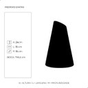 Ver imagem 2 de Vaso de Mesa Pequeno para Decoração Linea Creme 24x15 Cm