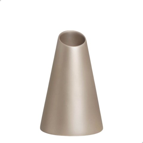Vaso de Mesa Pequeno para Decoração Linea Creme 24x15 Cm