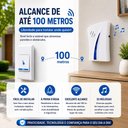 Ver imagem 3 de Campainha sem Fio Residencial Comercial 32 Toques Wireless Longo Alcance para Casa Escritório