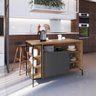 Mesa Bancada Gourmet 131cm com Arm 2 Portas P1035 Mel/graf - 3