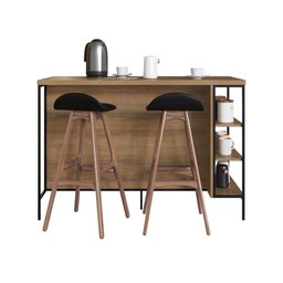 Mesa Bancada Gourmet 131cm com Arm 2 Portas P1035 Mel/graf - 7