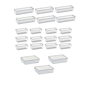 21 Organizadores Multiuso Modulares Acrílico Cristal