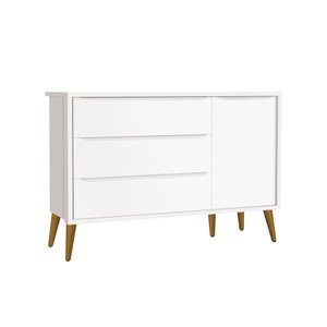 Cômoda Sapateira Retrô Theo Branco Fosco - Reller
