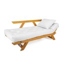 Ver imagem 5 de Sofá Japão Futon Acquablock Madeira Nobre Natural - Branco Off