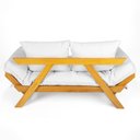 Ver mais imagens de Sofá Japão Futon Acquablock Madeira Nobre Natural - Branco Off