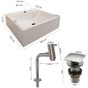 Ver imagem 4 de Cuba Pia Roma com Torneira Dl05 e Valvula Click Inox Branco Brilho
