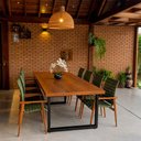 Ver imagem 7 de Mesa Industrial Bernardo Madeira Maciça com Ferragem Preta 2,50m