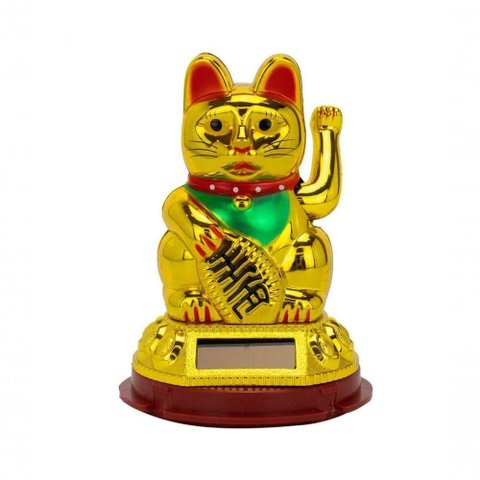 Gato da Sorte de Plastico Solar 8,3x12cm