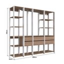 Ver imagem 4 de Guarda Roupa Closet 4 Peças com 2 Cabideiros 6 Gavetas e 11 Nichos Easy