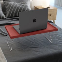 Bandeja Multiuso com Suporte para Notebook Bisart Decor:Laca Vermelho - 2