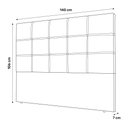 Ver imagem 4 de Cabeceira Estofada Cama Box Casal Fiorella 140cm Corino Branco - Abmaza