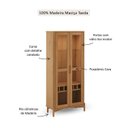 Ver imagem 4 de Cristaleira 2 Portas em Madeira Maciça Nest Marrom/Tauari