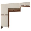 Ver imagem 2 de Kit Cozinha Ambiente Nala 3 Peças Nogueira Off White Ripado - Kits Paraná