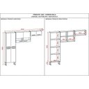 Ver imagem 4 de Kit Cozinha Ambiente Nala 3 Peças Nogueira Off White Ripado - Kits Paraná