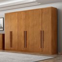 Ver imagem 4 de Guarda Roupa Casal Bristol 6 Portas 8 Gavetas Cinamomo - Novo Horizonte