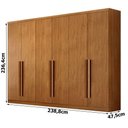 Ver imagem 2 de Guarda Roupa Casal Bristol 6 Portas 8 Gavetas Cinamomo - Novo Horizonte