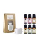 Ver imagem 1 de Kit Difusor Elétrico Aromatizador Porcelana Com 6 Essências 10ml Via Aroma