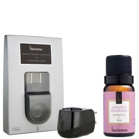 Aromatizador Elétrico Black Via Aroma com Lavanda Francesa
