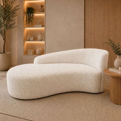 Sofa Curvo 2 Lugares Charlotte Bouclê Moscow Design Orgânico