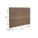 Ver imagem 2 de Cabeceira Cama Box Estofada Queen Queen Embaixatriz Plus Suede Marrom - Simbal