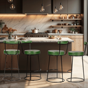Ver imagem 2 de Banqueta Alta 70 Cm Miami Estrutura Metálica e Assento Couríssimo Area Gourmet Churrasqueira Salaone